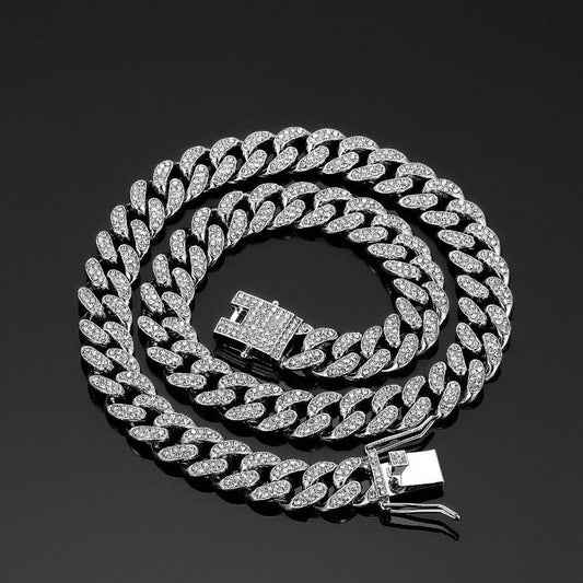 3mm Iced Miami Claw Necklace with Diamond-Style Stones